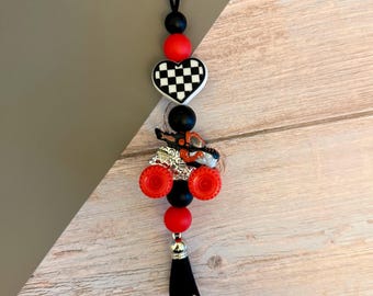 Thunderroarus Monster Jam Mini Truck Car Hanger: Red and Black Mini Charm