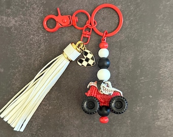 Dalmatian Monster Jam Mini Monster Truck Key Chain Bag Charm
