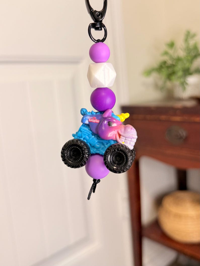 Sparkle Smash Mini Monster Jam Keychain | Monster Truck Keychain | Monster Jam | Backpack Clip | Zipper Pull | Bag Charm | Birthday Gift image 2
