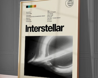 Interstellar Movie Poster | Minimalist Sci-Fi Wall Art (Digital Download)