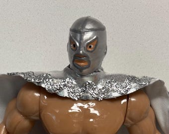 Figura de acción de Santo El Enmascarado de Plata: Coleccionable de Lucha Libre hecho a mano