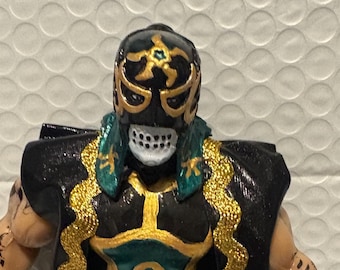Pentagón Jr Zero Miedo Versión WWE – Figura de Lucha Libre Mexicana Hecha a Mano 7 pulgadas