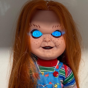 Chucky Talking Doll with Light-Up Eyes & Creepy Laugh – Seed of Chucky – Horror Collectible Toy – Good Guys Style – 14” Figure