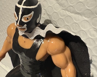 Figura Black Shadow Lucha Libre 7 Pulgadas Hecha a Mano Coleccionable