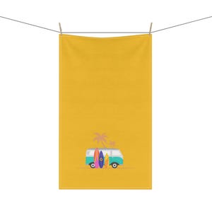 Surfing Vintage Tea Towels for Kitchen Decor, Beachhouse Accents, Perfect Gift for Surf Lovers, Summer BBQs, Housewarming