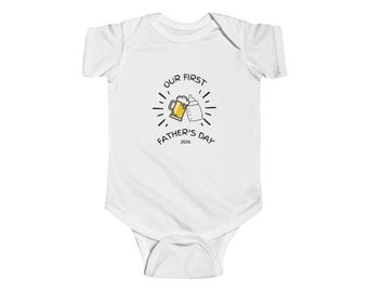 Our First Father's Day baby Matching Shirt