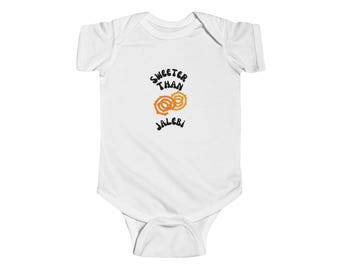 Sweeter Than Jalebi Bodysuit | Baby Onesie, Indian Dessert Design