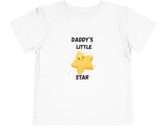 Daddy's Little Star Toddler Tee | Smiling Star Graphic Shirt