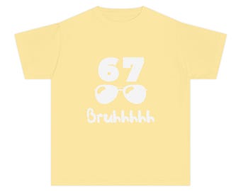 67 Sunglasses Bruh Youth Tee | Funny Number Shirt