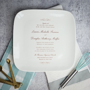 Wedding Invitation Custom Pottery