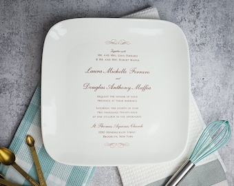 Wedding Invitation Custom Pottery
