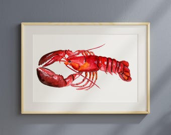 Lobster Watercolor Painting Original Art Fine Art Giclée Print