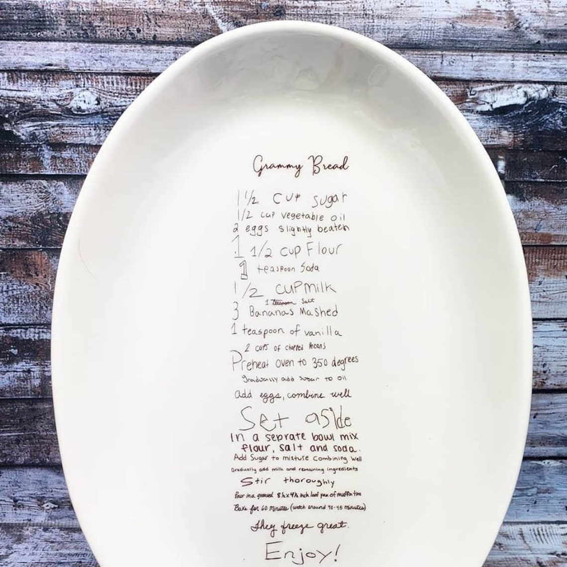 Custom Recipe Plate Custom Platter with Your Family Recipe Etsy