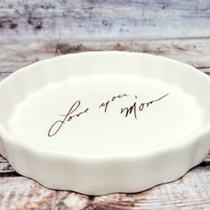 Handwriting Dish Custom Pottery with Signature or Short Note image 2