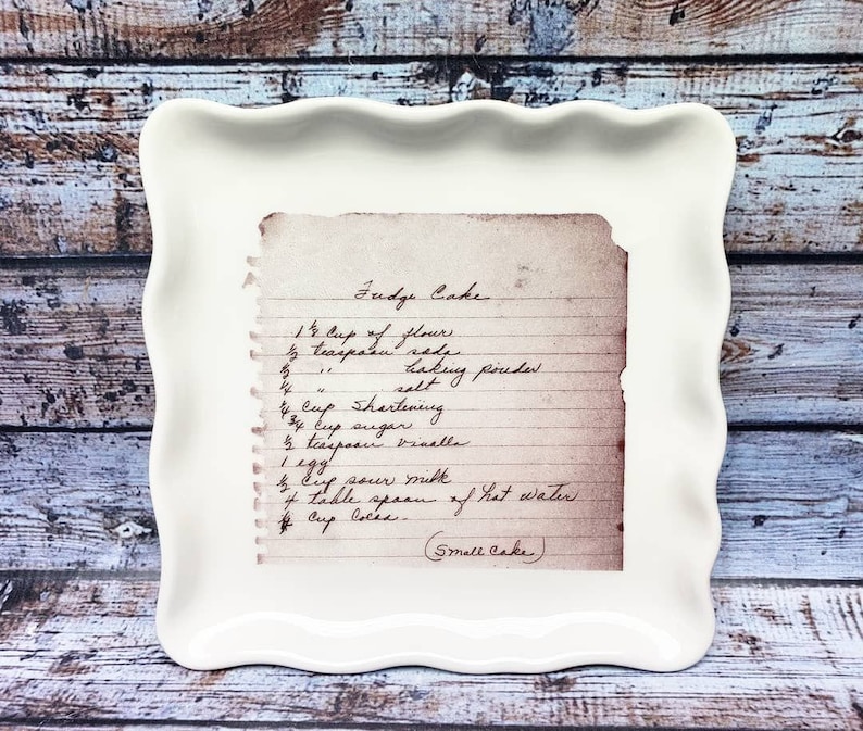 Custom Recipe Plate Custom Platter With Your Family Recipe Etsy