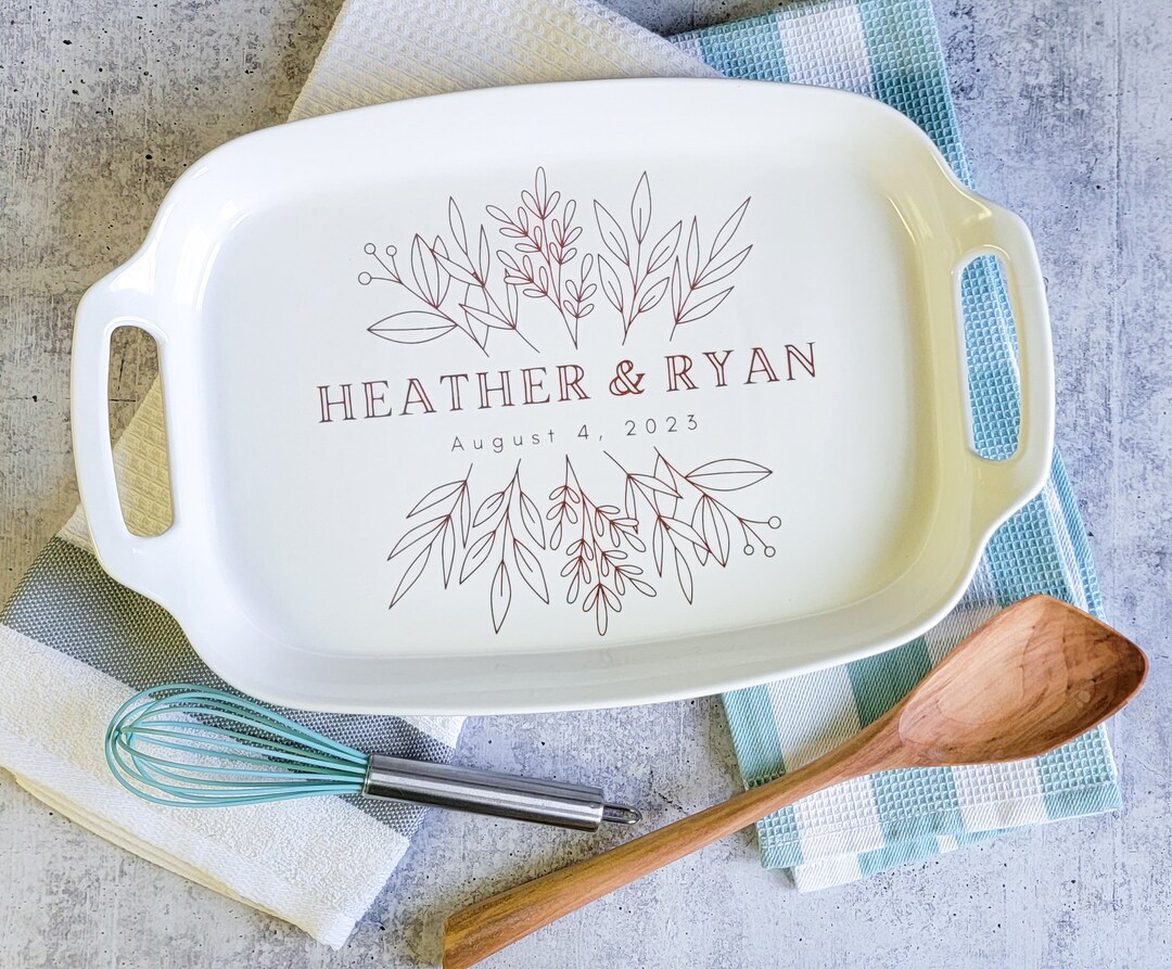 Wedding Tray: Personalized Oven Safe Ceramic Platter
