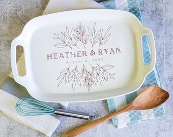 Wedding Tray: Personalized Oven Safe Ceramic Platter