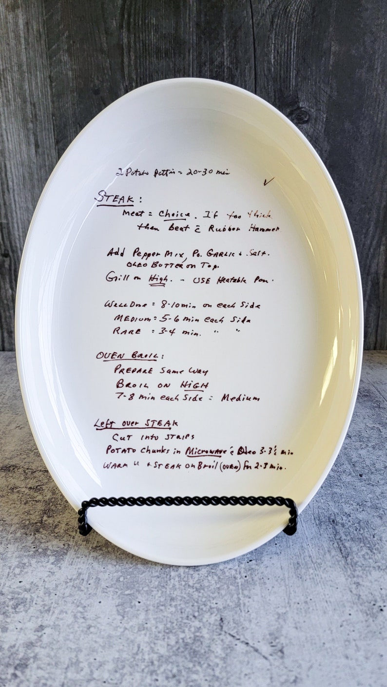 Recipe Platter Large Oval Custom Pottery image 8