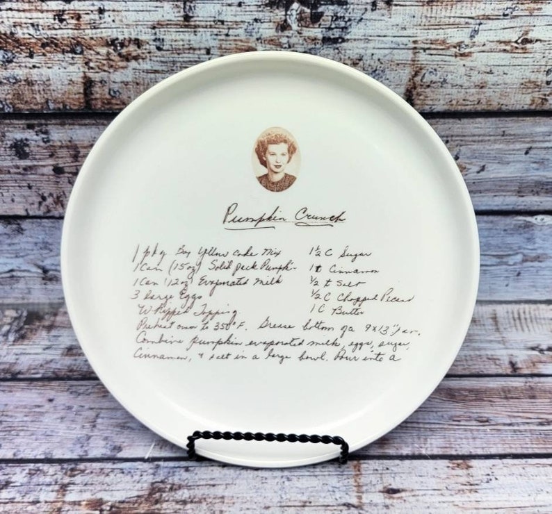 Ceramic Recipe Plate with Your Handwritten Family Recipe and Photo image 6