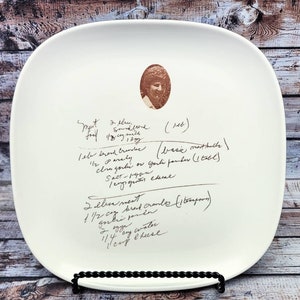 Ceramic Recipe Plate with Your Handwritten Family Recipe and Photo image 5