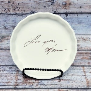 Handwriting Dish Custom Pottery with Signature or Short Note image 1