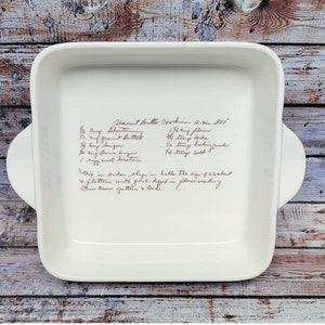Ceramic Recipe Plate with Your Handwritten Family Recipe and Photo image 8