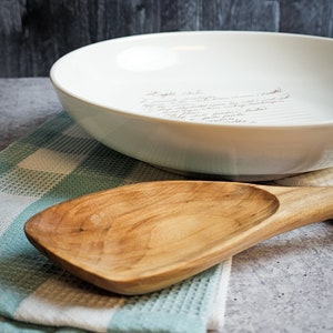 Ceramic Recipe Bowl Custom Pottery with Handwritten Recipe image 3