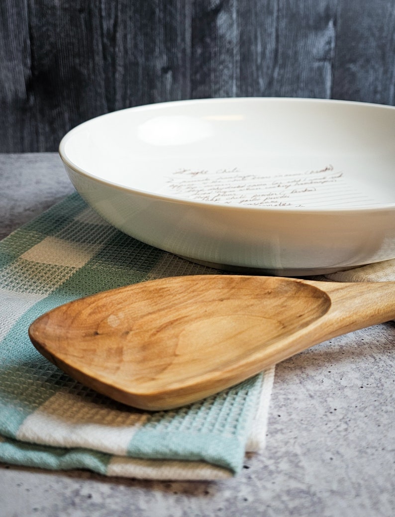 Ceramic Recipe Bowl Custom Pottery with Handwritten Recipe image 3