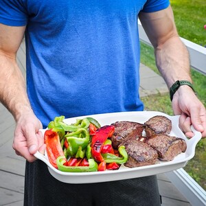 Grill Platter: Personalized Ceramic Platter or Tray, Father's Day Gift image 5