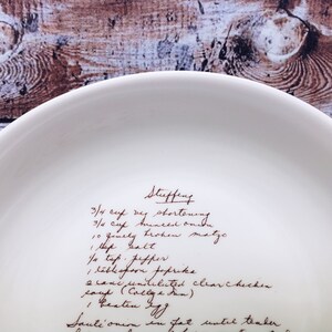 Ceramic Recipe Bowl Custom Pottery with Handwritten Recipe image 7