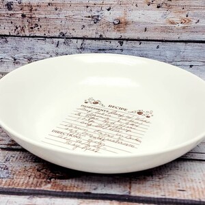 Ceramic Recipe Bowl Custom Pottery with Handwritten Recipe image 8