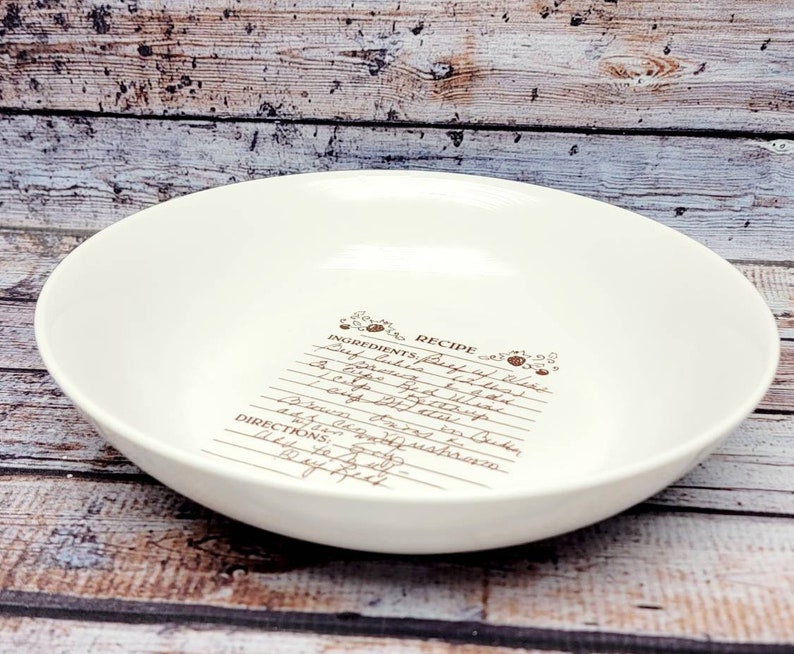 Ceramic Recipe Bowl Custom Pottery with Handwritten Recipe image 8