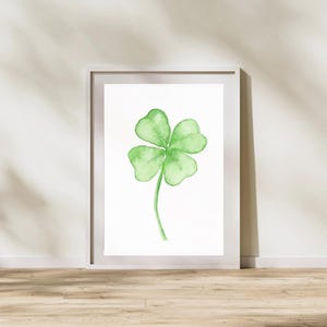 Four Leaf Clover Watercolor Painting Original Art Fine Art Giclée Print