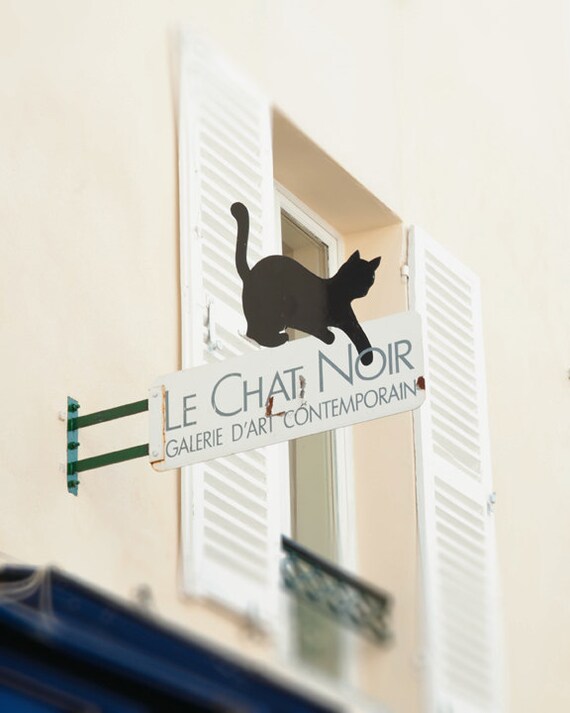 Paris Photograph Le Chat Noir French Signage Fine Art Etsy Paris Photograph Le Chat Noir French Signage Fine Art Etsy