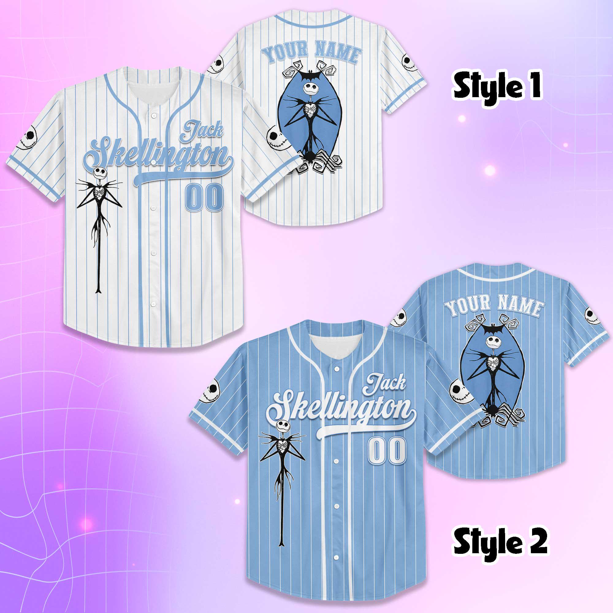 Discover Custom Jack Skellington Baseball Jersey, Custom Disney The Nightmare Before Christmas Shirt, Disneyland Baseball Team Outfit, Gift for Fans