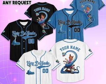 Personalized Gary De‘Snake Baseball Jersey, Custom Zootopia 2 Baseball Shirt