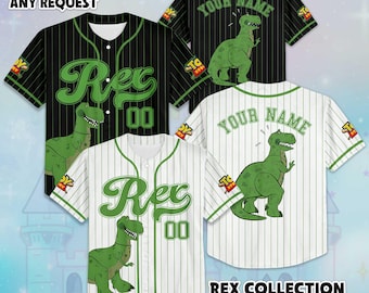 Personalisiertes Rex Toy Story Baseball Trikot, Disneyland Outfit