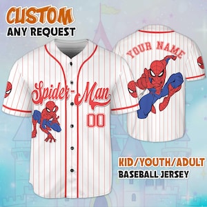 Personalisiertes Spider-Man Baseball Trikot, Disneyland Outfit