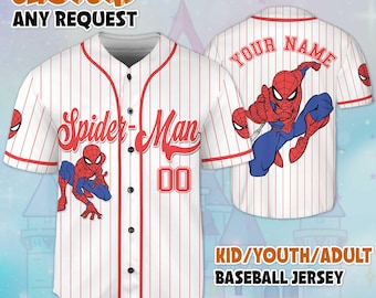 Custom Spider-Man Baseball Jersey, Disneyland Outfit