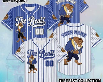 Custom The Beast Baseball Jersey, Personalized Disney Beauty and the Beast Jersey Shirt, Magic Kingdom Outfit, Disney Family Gift