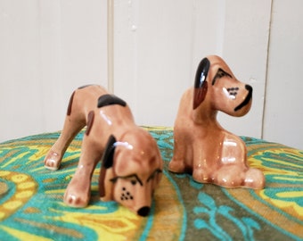 Vintage Basset Hound Dog Figurines