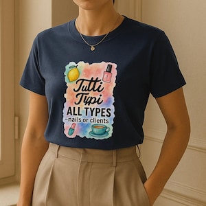 Camiseta de uñas Tutti Tipi: camiseta de artista de uñas con acuarela