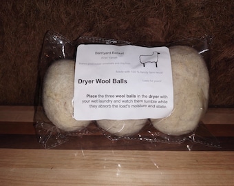 100% Natural - Wool Handmade Dryer Balls