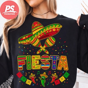 Cinco De Mayo Fiesta PNG, Mexican Flag, Maracas, Tequila Party (Digital Download)
