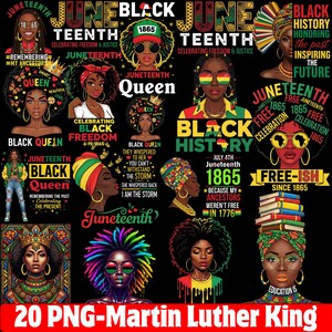 Juneteenth Black Woman PNG Clipart Bundle (Digital Download)