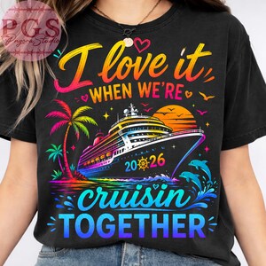 Family Cruise 2026 PNG, Cruisin Together Vacation Shirt (Digital Download)