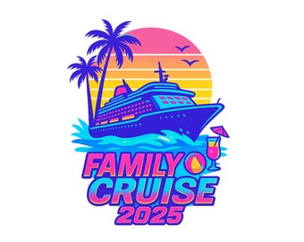 Colorful Cruise Png family cruise 2025 png colorful design Neon Cruise Ship Clipart Holiday Png Cruise Squad 2025 cruise trip 2025 png