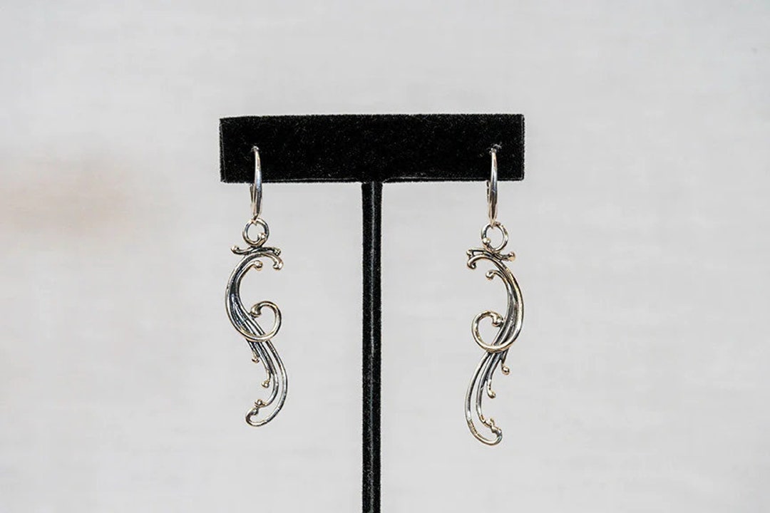 Sterling Silver Cast Earrings Etsy
