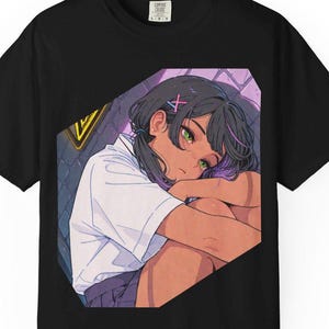 Cute ANIME-GIRL,Artistic Unisex T-Shirt with Anime Design, Gift for Anime Lovers, Unique Casual Tee, Soft Cotton Tee