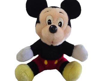 Vintage The Walt Disney Company Mickey Mouse Plush Disneyland Disney World 7.5"